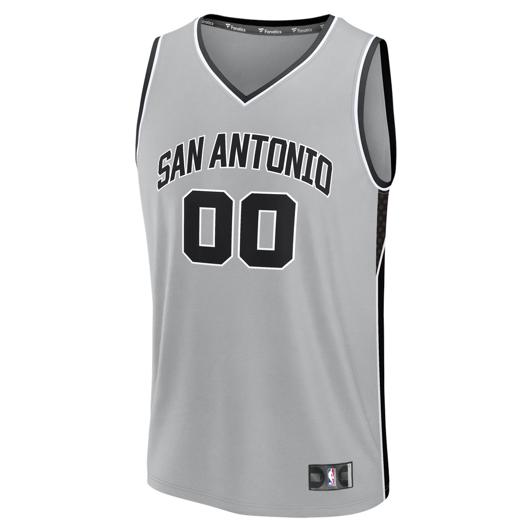 San Antonio Spurs | Youth 2026 NBA Finals Fast Break Custom Jersey - Statement Edition - Silver