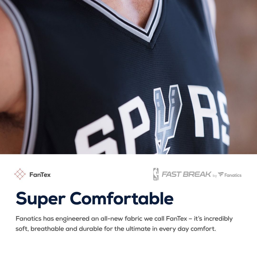 Keldon Johnson | San Antonio Spurs | Fast Break Replica Jersey Black - Icon Edition