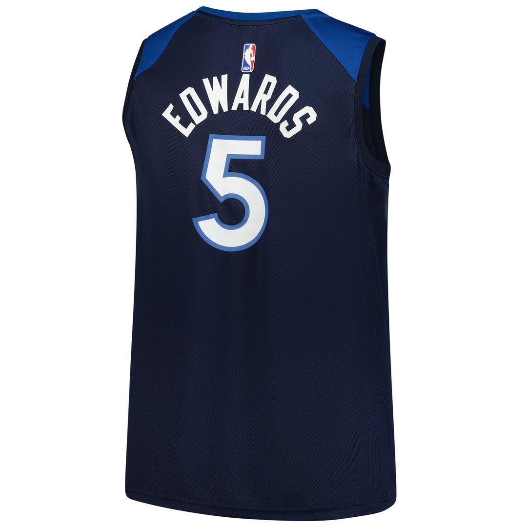 Anthony Edwards | Minnesota Timberwolves | Big & Tall Fast Break Jersey - Icon Edition - Navy