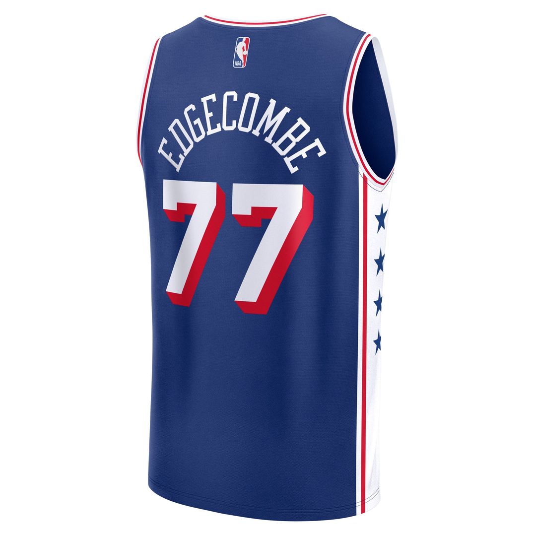 V. J. Edgecombe | Philadelphia 76ers | Youth 2025 NBA Draft First Round Pick Fast Break Replica Jersey - Icon Edition - Royal