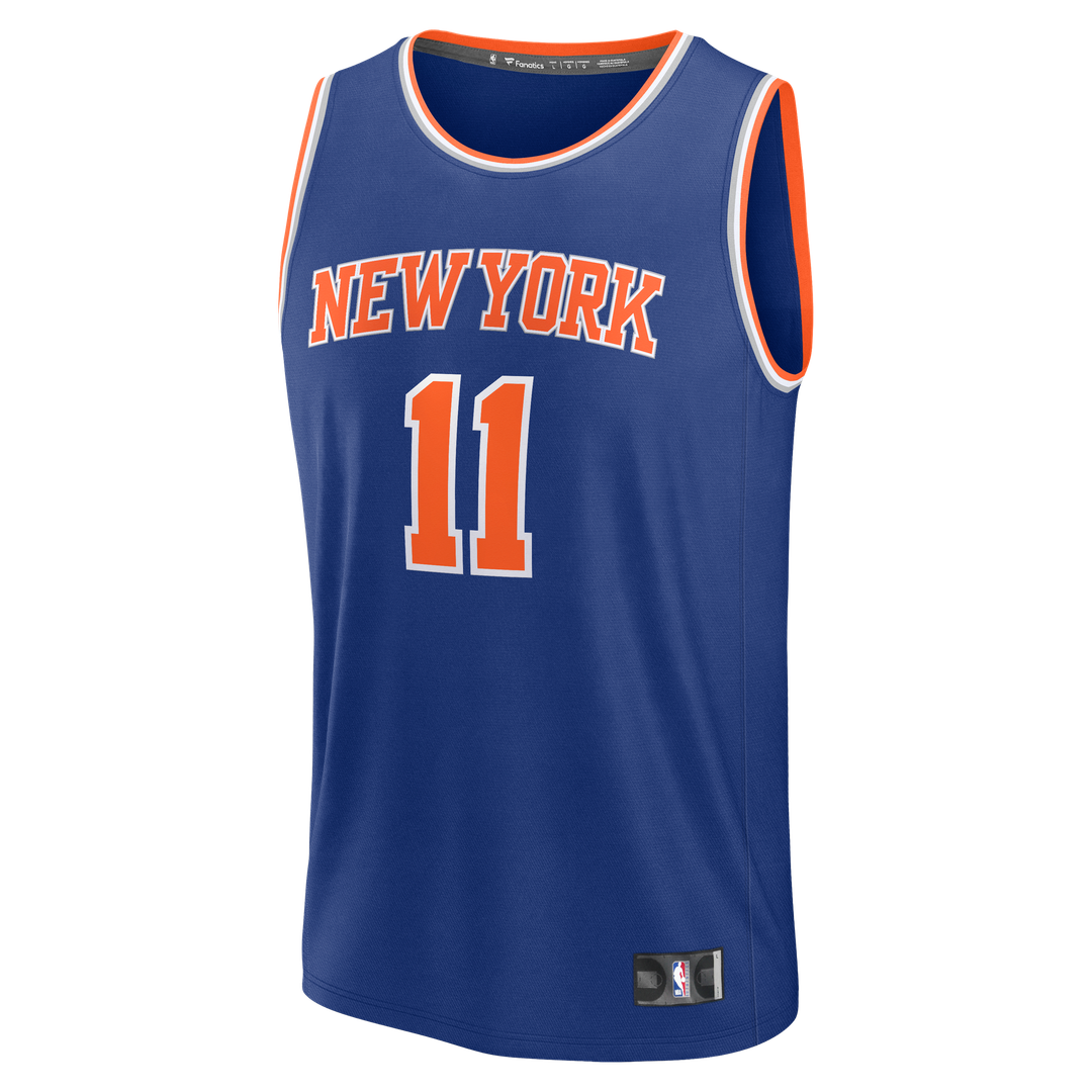 Jalen Brunson | New York Knicks | Youth 2026 NBA Finals Patch Fast Break Jersey - Blue - Icon Edition