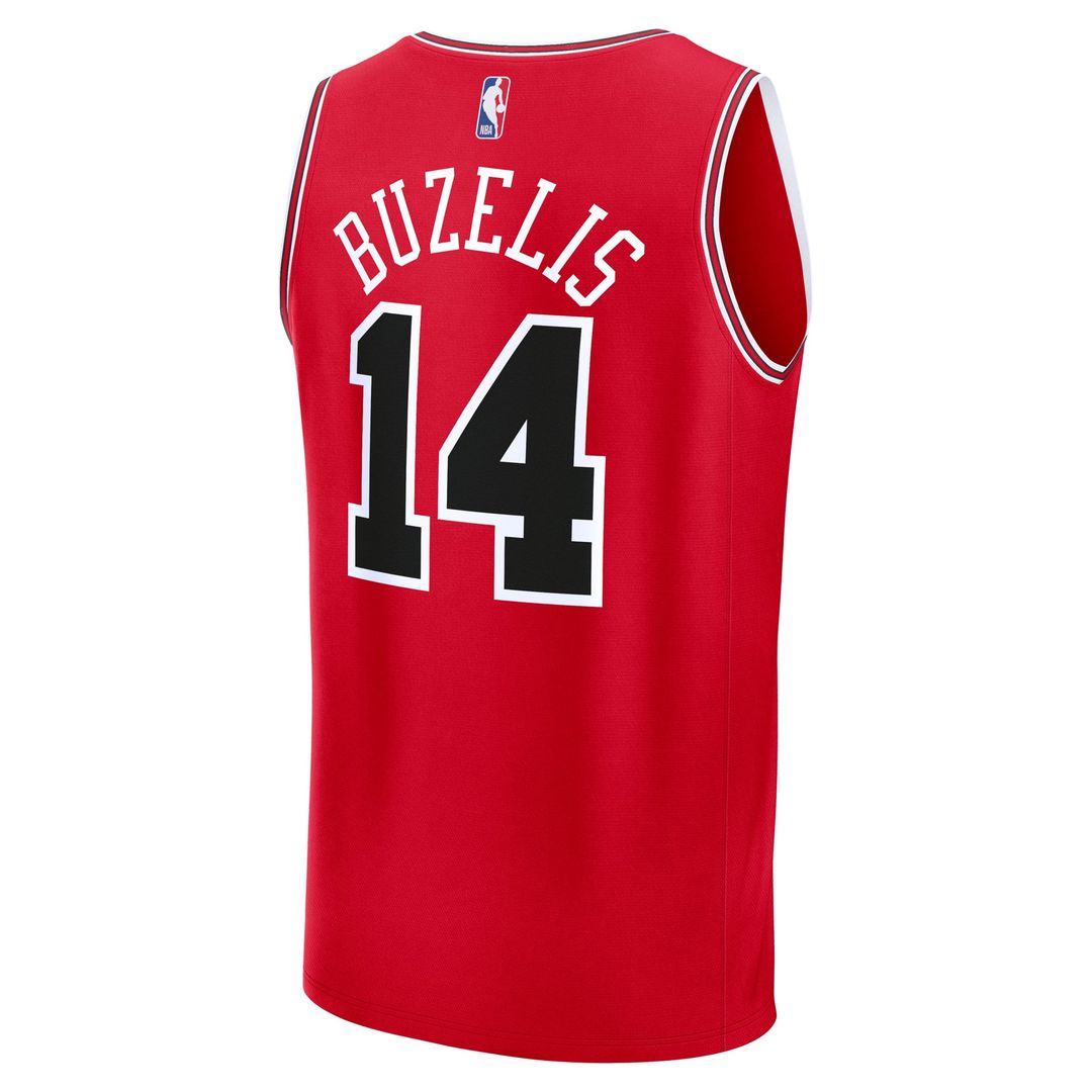 Matas Buzelis | Chicago Bulls | Youth Fast Break Replica Player Jersey - Icon Edition - Red