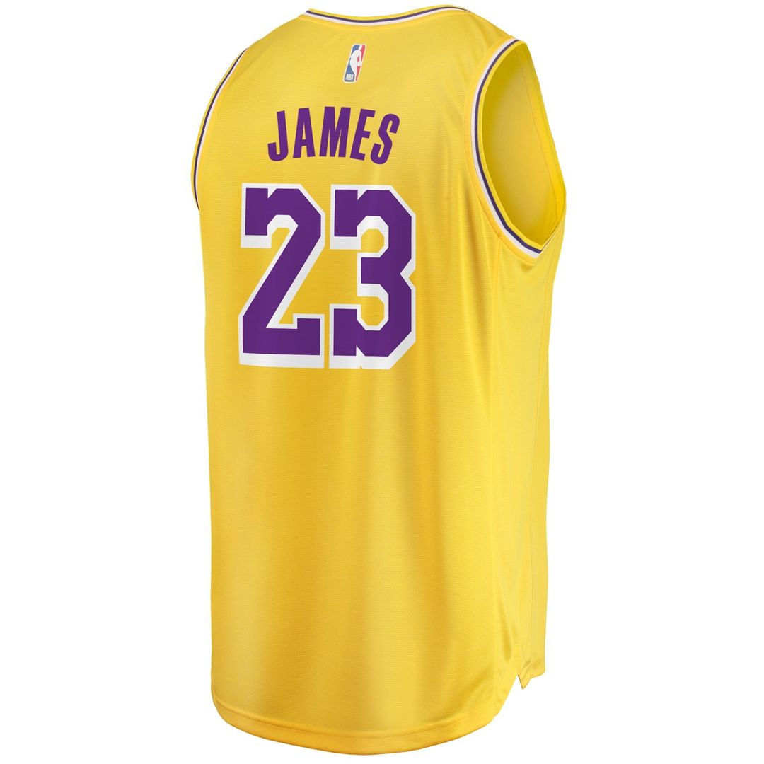 LeBron James | Los Angeles Lakers | Big & Tall Fast Break Player Jersey - Gold - Icon Edition
