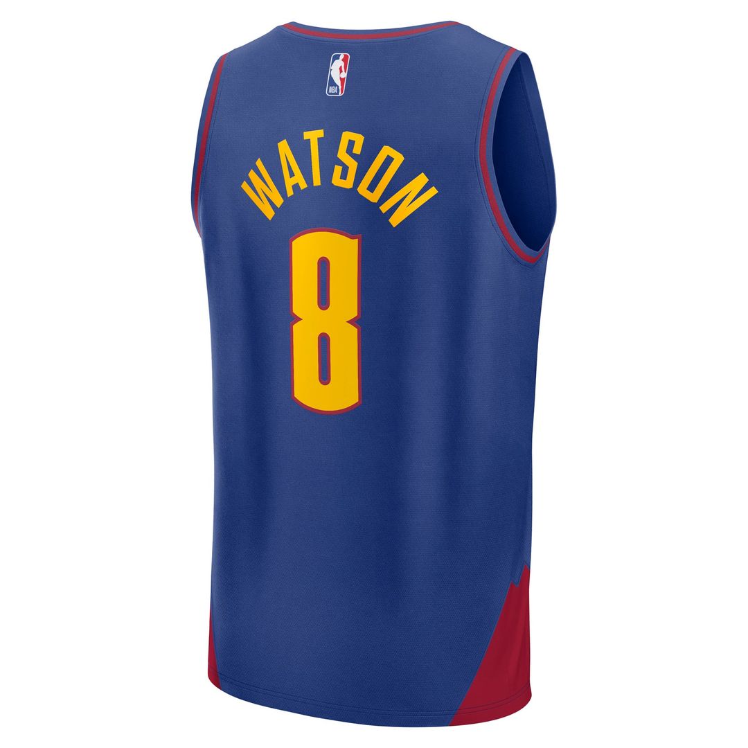 Peyton Watson | Denver Nuggets | Fast Break Replica Player Jersey - Statement Edition - Blue