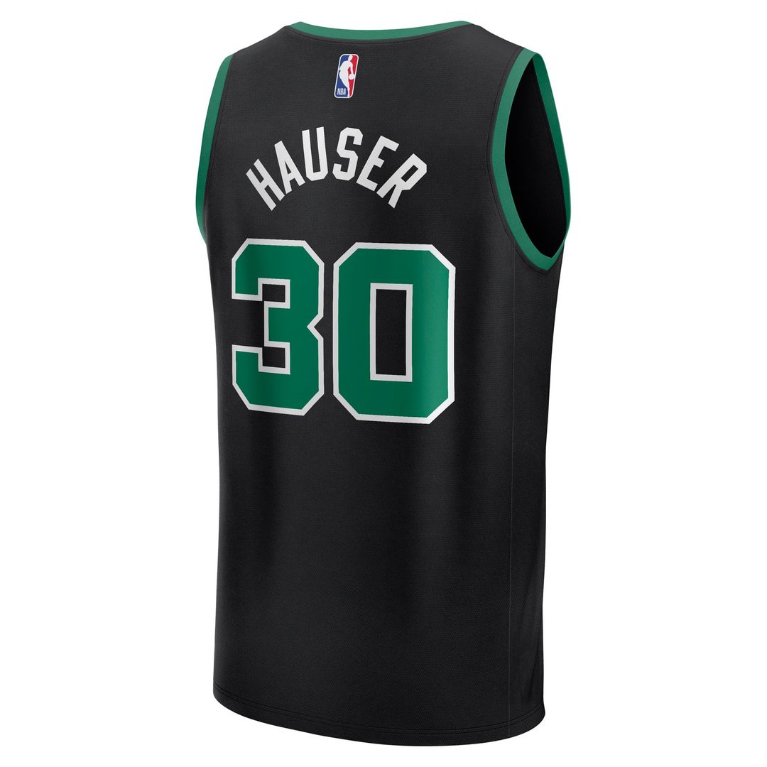 Sam Hauser | Boston Celtics | Fast Break Replica Player Jersey - Statement Edition - Black