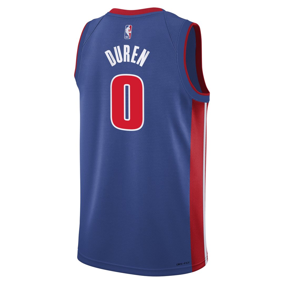 Jalen Duren | Detroit Pistons | Youth Swingman Jersey - Icon Edition - Blue