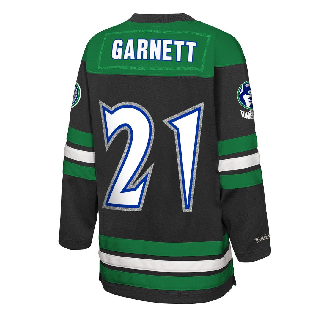 Kevin Garnett | Minnesota Timberwolves | Youth Maxxed Out 2.0 Fashion Hockey Jersey - Black