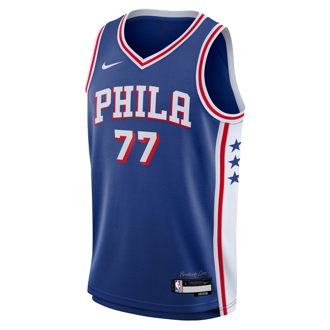 VJ Edgecombe | Philadelphia 76ers | Youth Swingman Jersey - Icon Edition - Royal