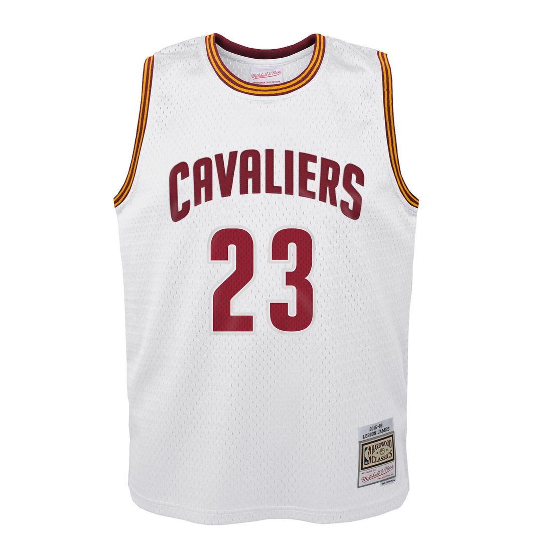 LeBron James | Cleveland Cavaliers | Youth 2015 - 16 Hardwood Classics Swingman Throwback Home Jersey - White
