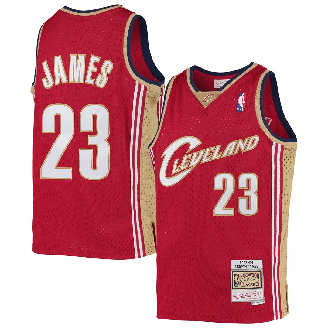 LeBron James | Cleveland Cavaliers | Youth 2003 - 04 Hardwood Classics Swingman Jersey - Wine