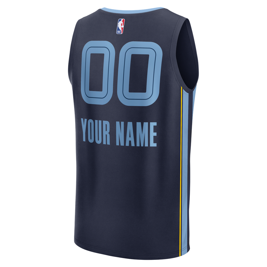 Memphis Grizzlies | Youth Fast Break Custom Jersey - Icon Edition - Navy