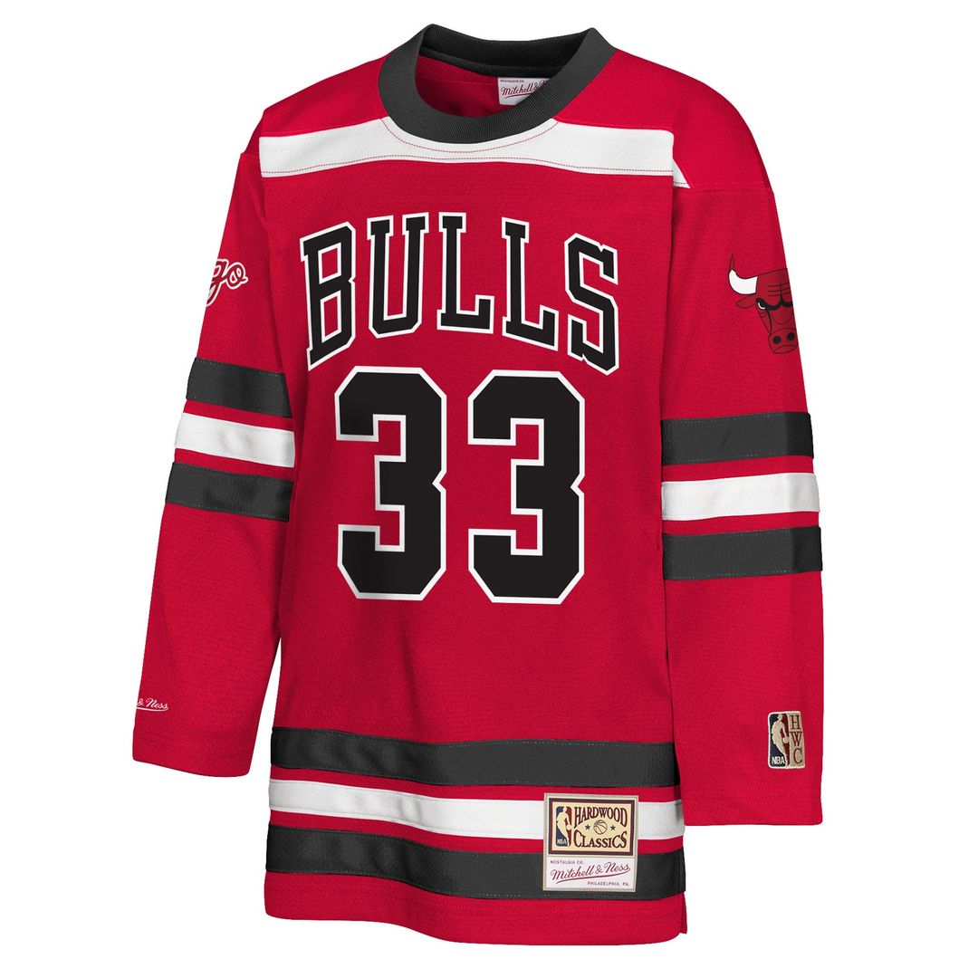 Scottie Pippen | Chicago Bulls | Youth Maxxed Out 2.0 Fashion Hockey Jersey - Red