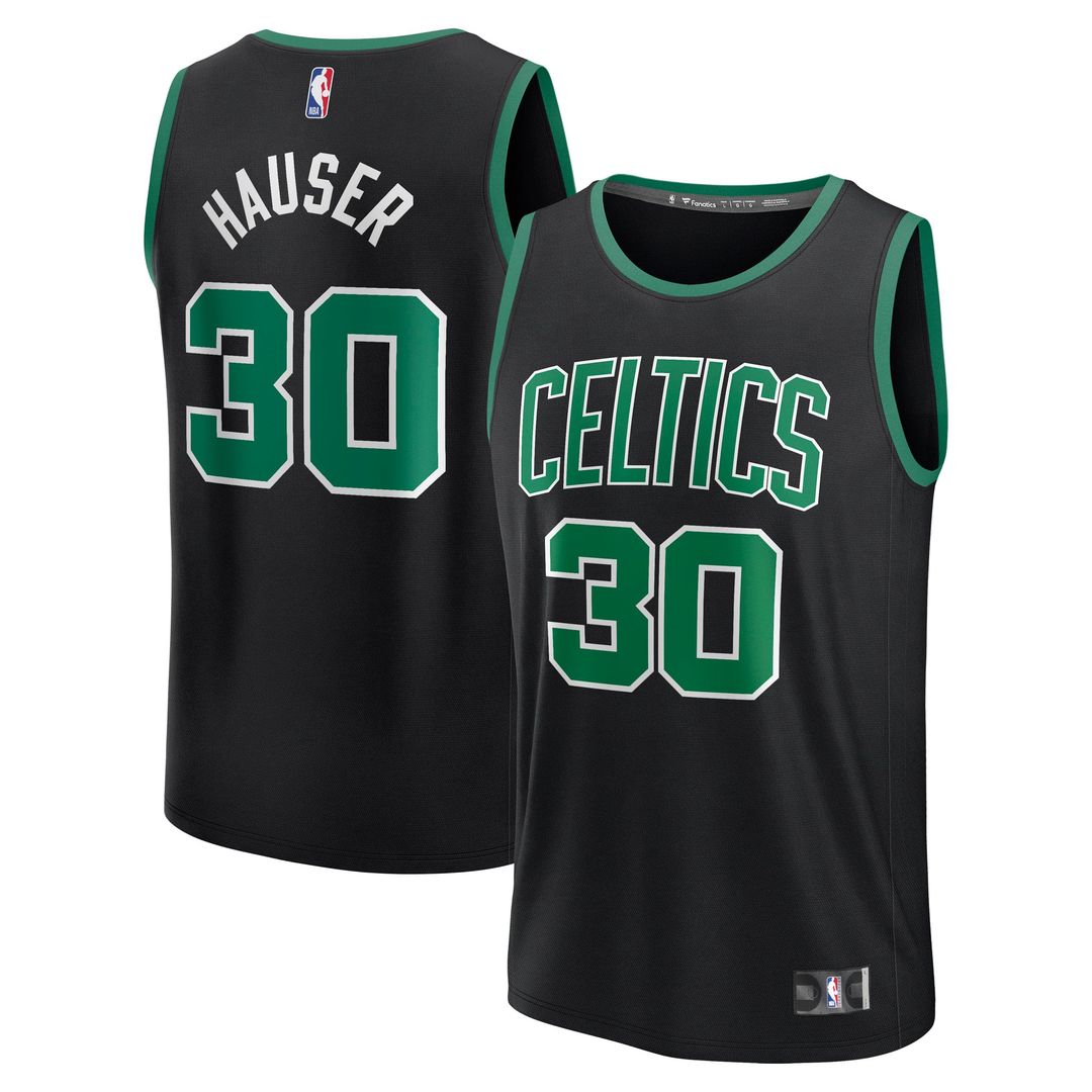 Sam Hauser | Boston Celtics | Fast Break Replica Player Jersey - Statement Edition - Black