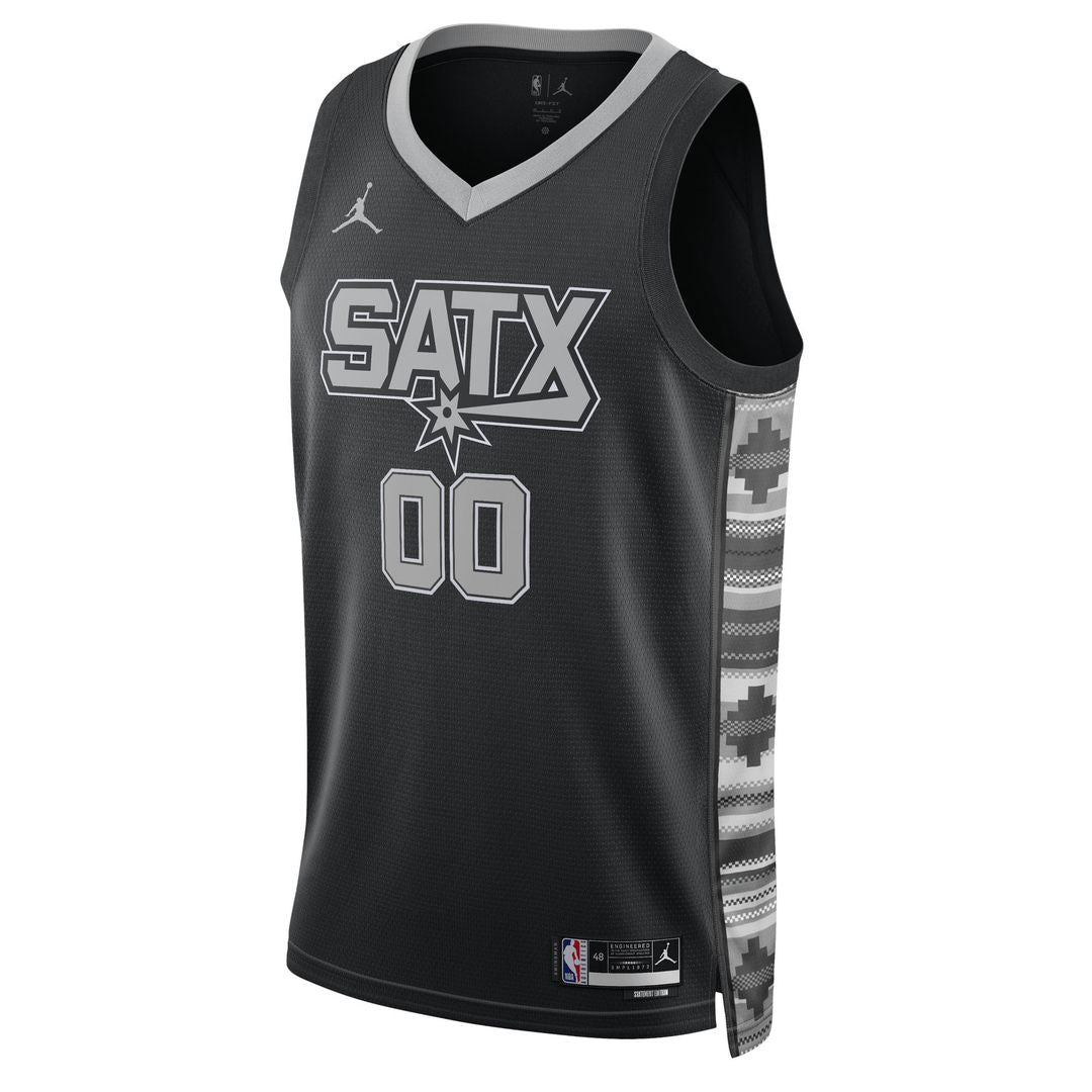San Antonio Spurs | Unisex 2022/23 Swingman Custom Jersey - Statement Edition - Black