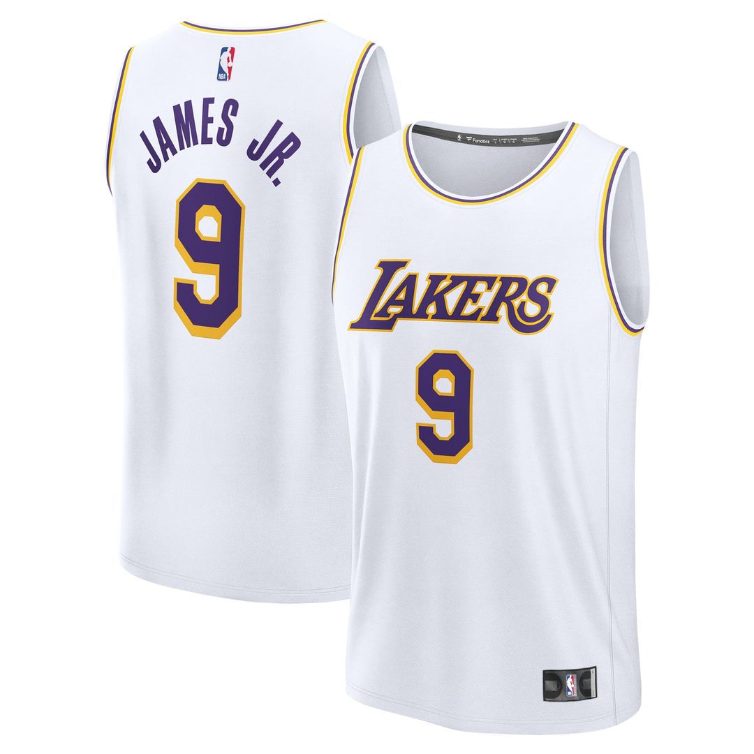 Bronny James | Los Angeles Lakers | Fast Break Replica Player Jersey - Association Edition - White
