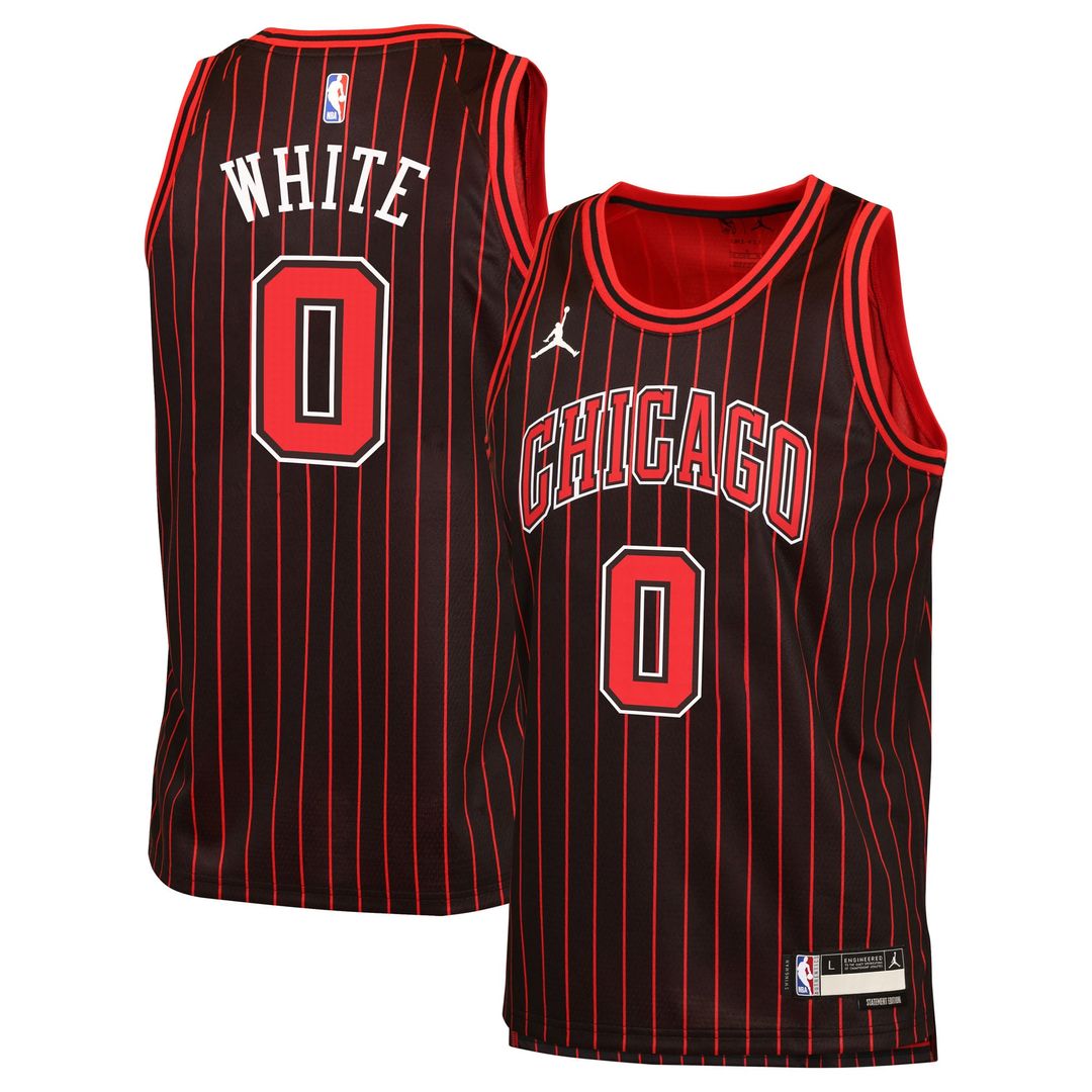 Coby White | Chicago Bulls | Youth Swingman Jersey - Statement Edition - Black