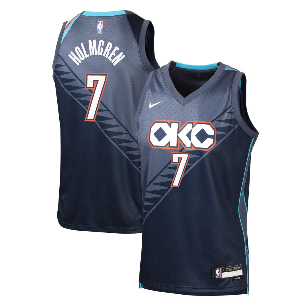 Chet Holmgren | Oklahoma City Thunder | Youth 2025/26 City Edition Swingman Jersey - Navy
