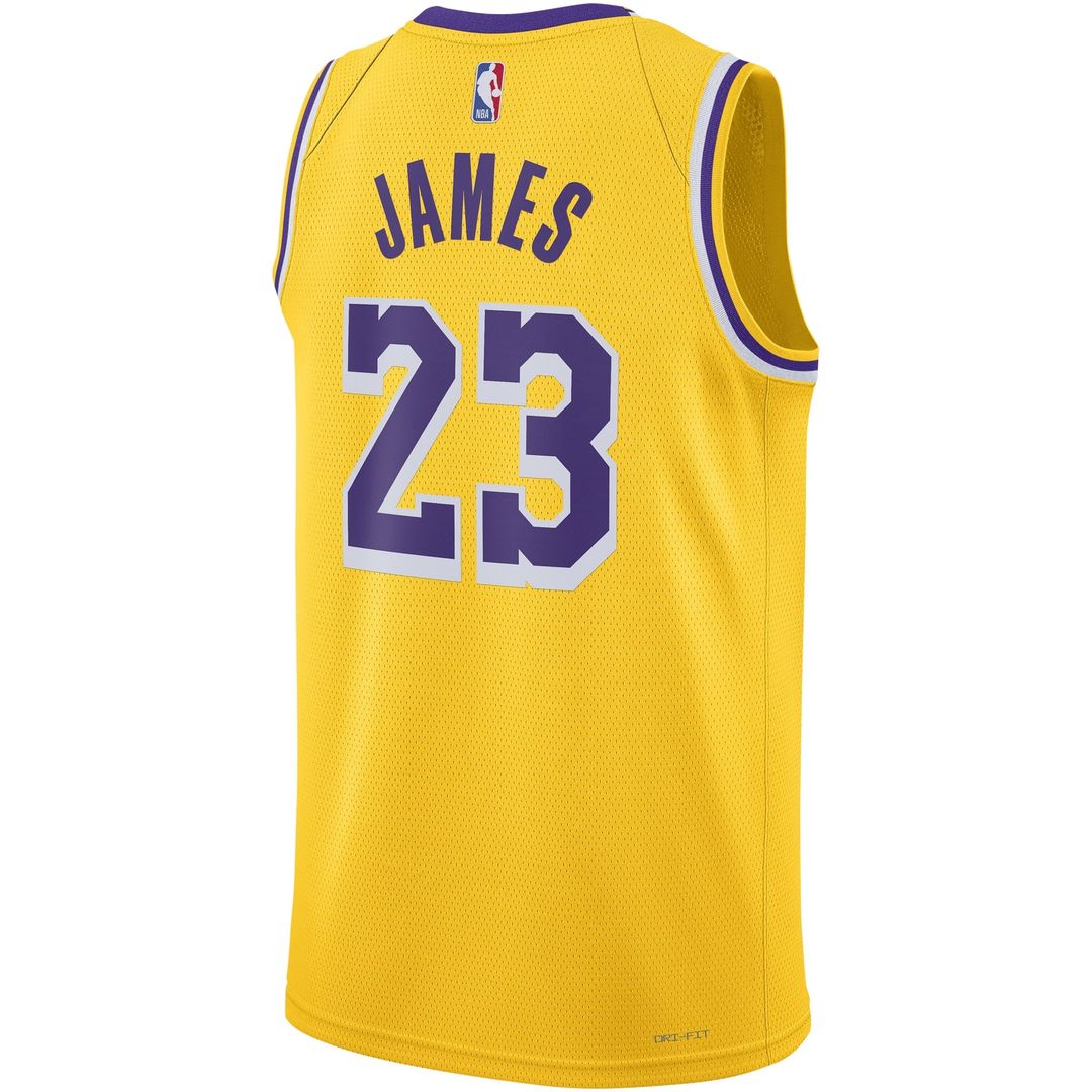 LeBron James | Los Angeles Lakers | Unisex Swingman Jersey - Icon Edition - Gold