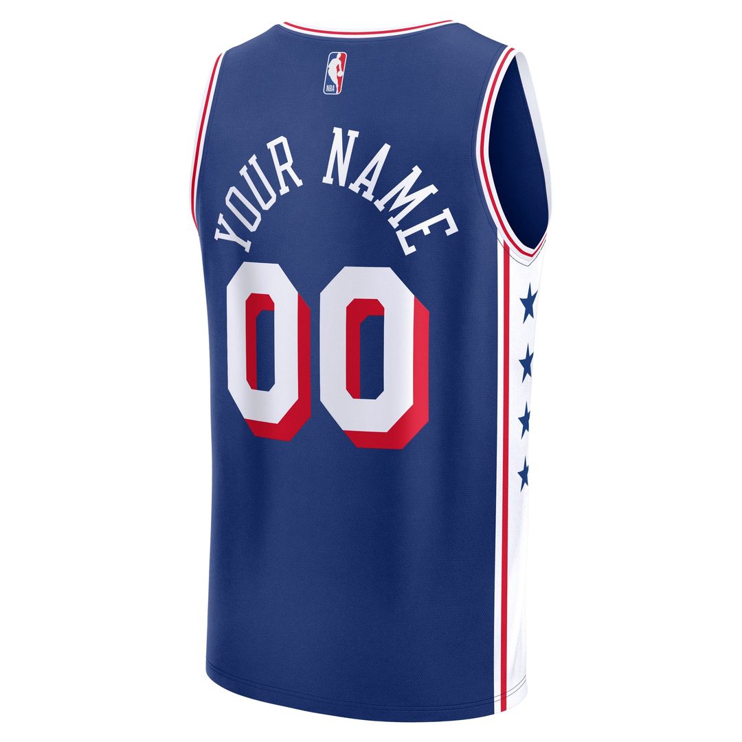 Philadelphia 76ers | Youth Fast Break Custom Replica Jersey - White - Association Edition