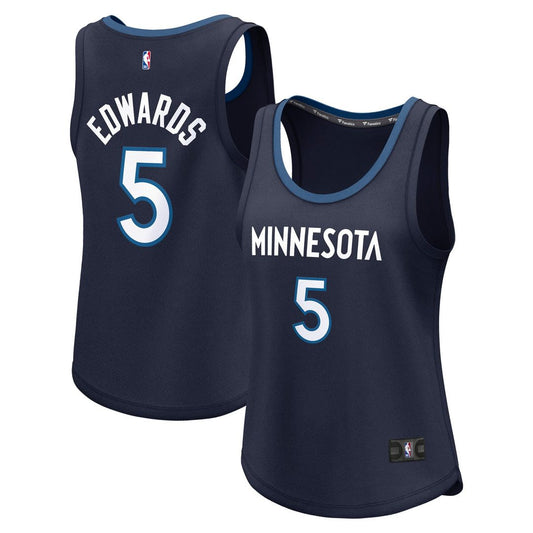 Anthony Edwards | Minnesota Timberwolves | Women's Fast Break Player Jersey - Icon Edition - Navy