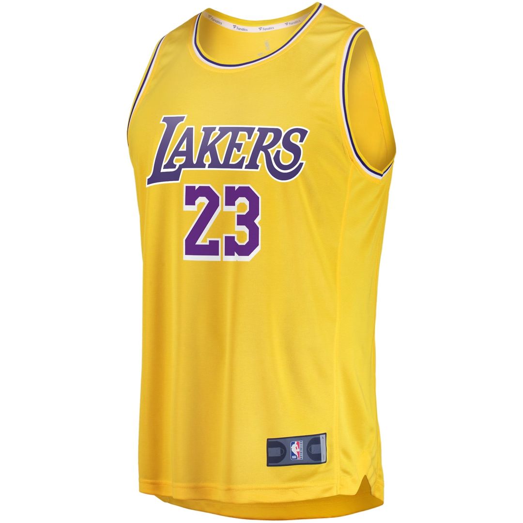 LeBron James | Los Angeles Lakers | Big & Tall Fast Break Player Jersey - Gold - Icon Edition