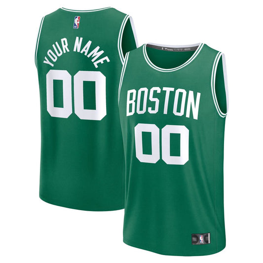 Boston Celtics | Youth Fast Break Custom Replica Jersey - Kelly Green - Icon Edition