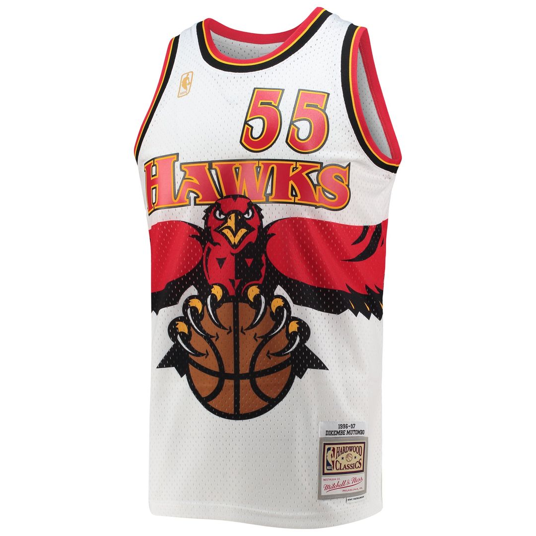 Dikembe Mutombo | Atlanta Hawks | 1996/97 Hardwood Classics Swingman Jersey - White