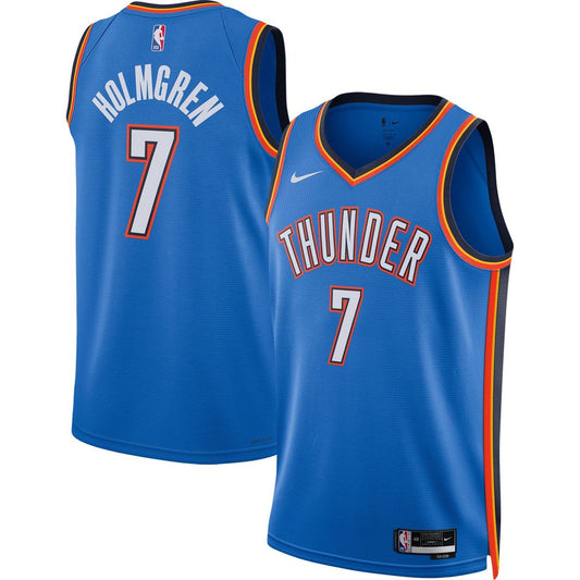 Chet Holmgren | Oklahoma City Thunder | Unisex 2022 NBA Draft First Round Pick Player Swingman Jersey - Icon Edition - Blue