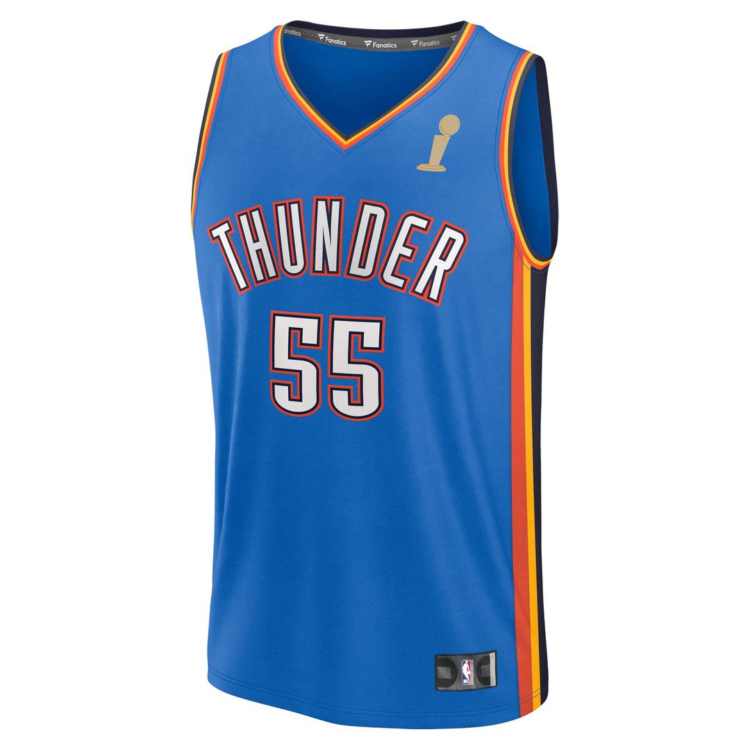 Isaiah Hartenstein | Oklahoma City Thunder | Youth 2025 NBA Finals Champions Fast Break Replica Player Jersey - Blue - Icon Edition