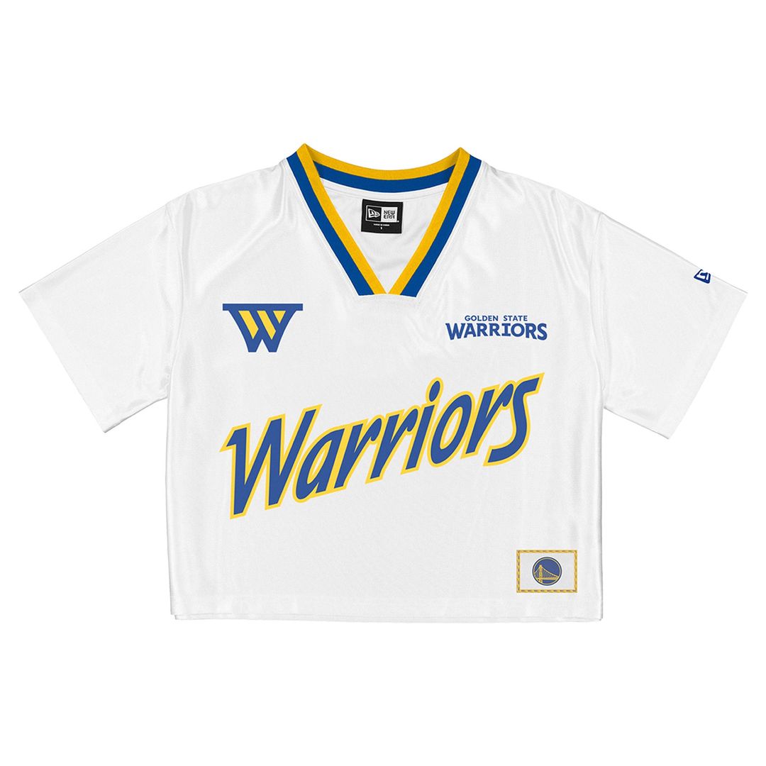 Golden State Warriors | Women's Sport Classics Capsule Boxy Cropped Fashion Jersey - White