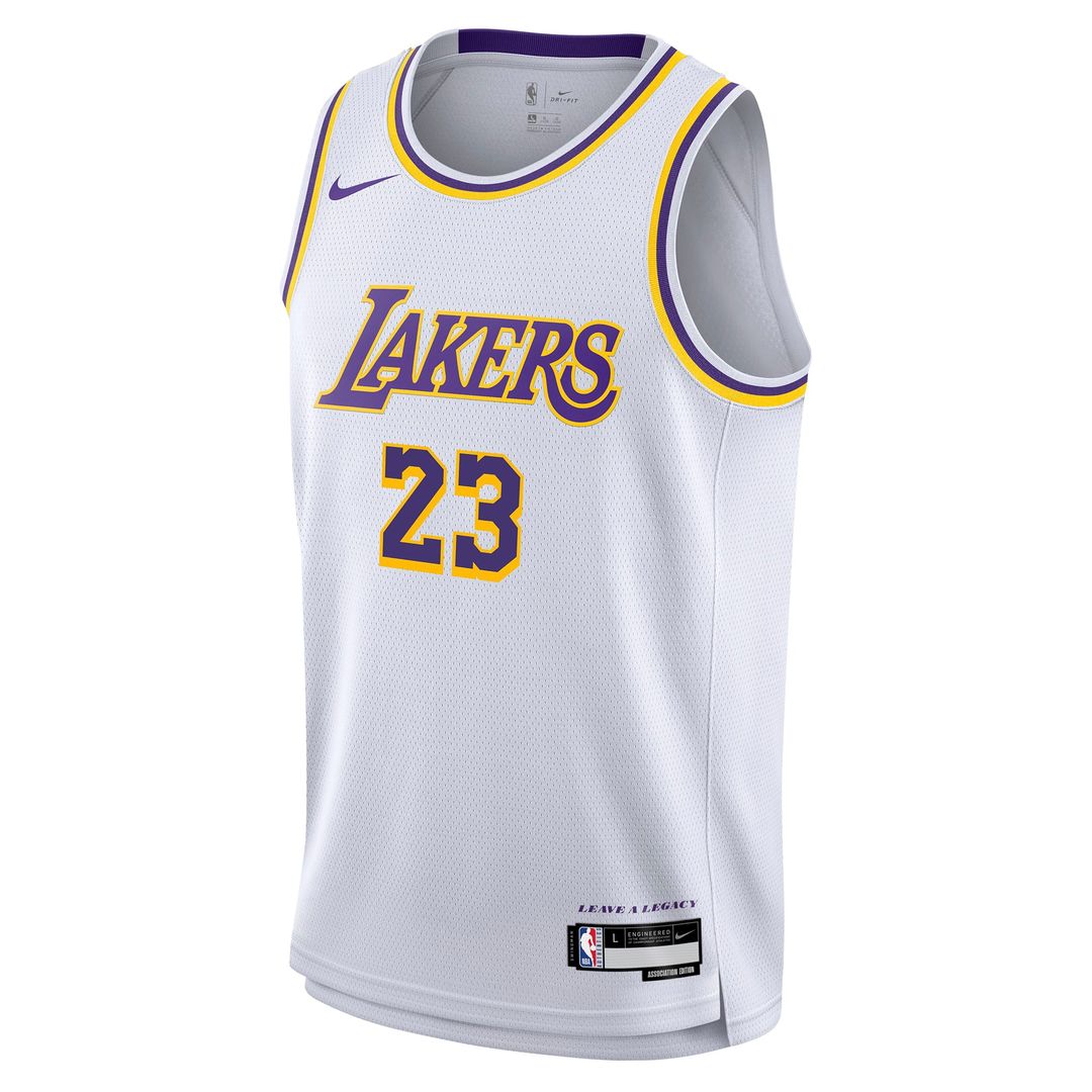 LeBron James | Los Angeles Lakers | Youth Swingman Jersey - Association Edition - White