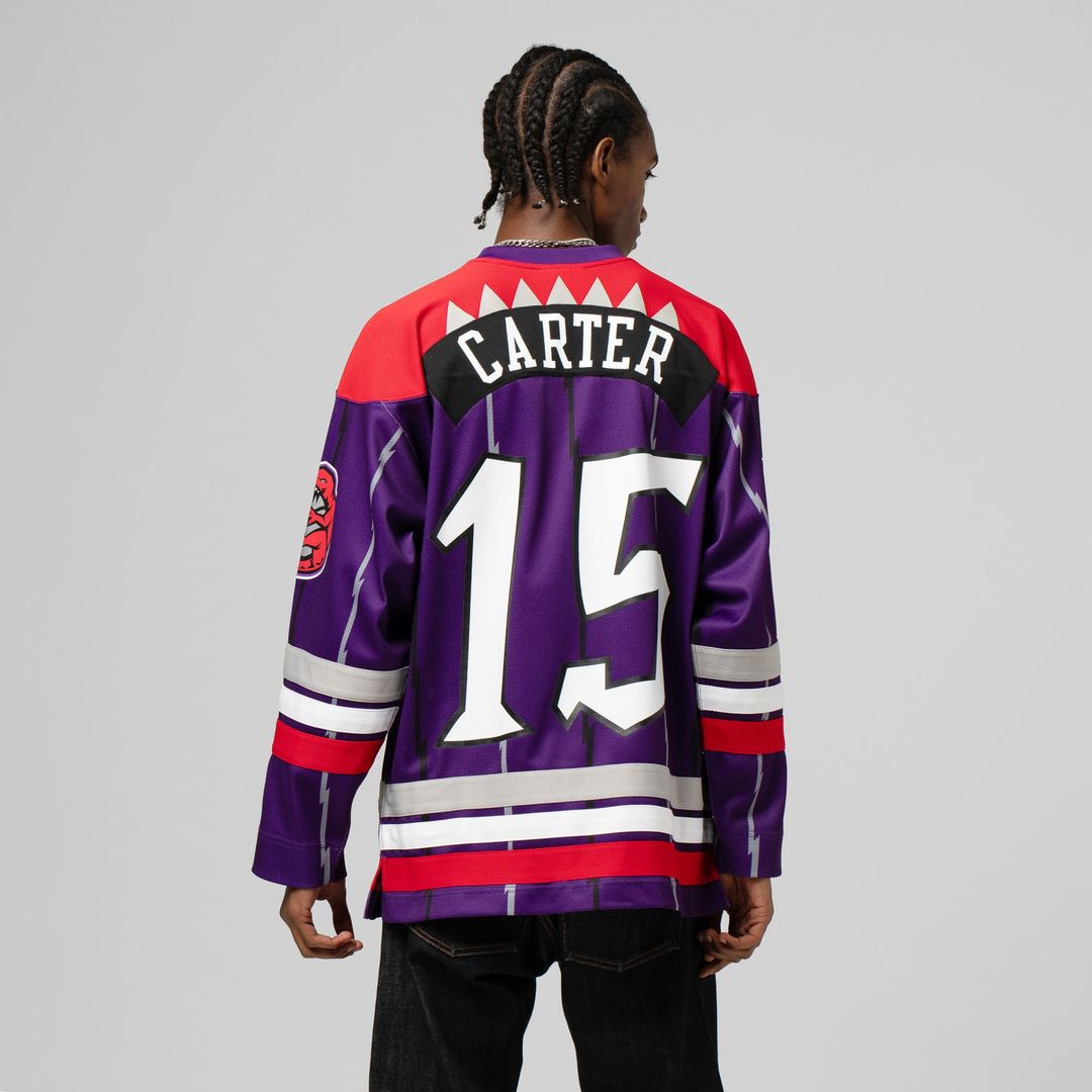 Vince Carter | Toronto Raptors | Unisex Maxxed Out Fashion Hockey Jersey - Purple