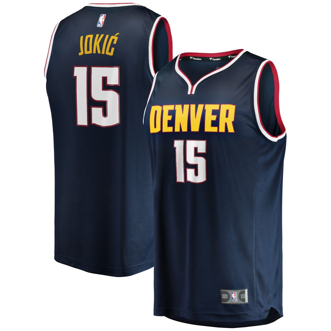 Nikola Jokic | Denver Nuggets | Fast Break Player Jersey - Icon Edition - Navy