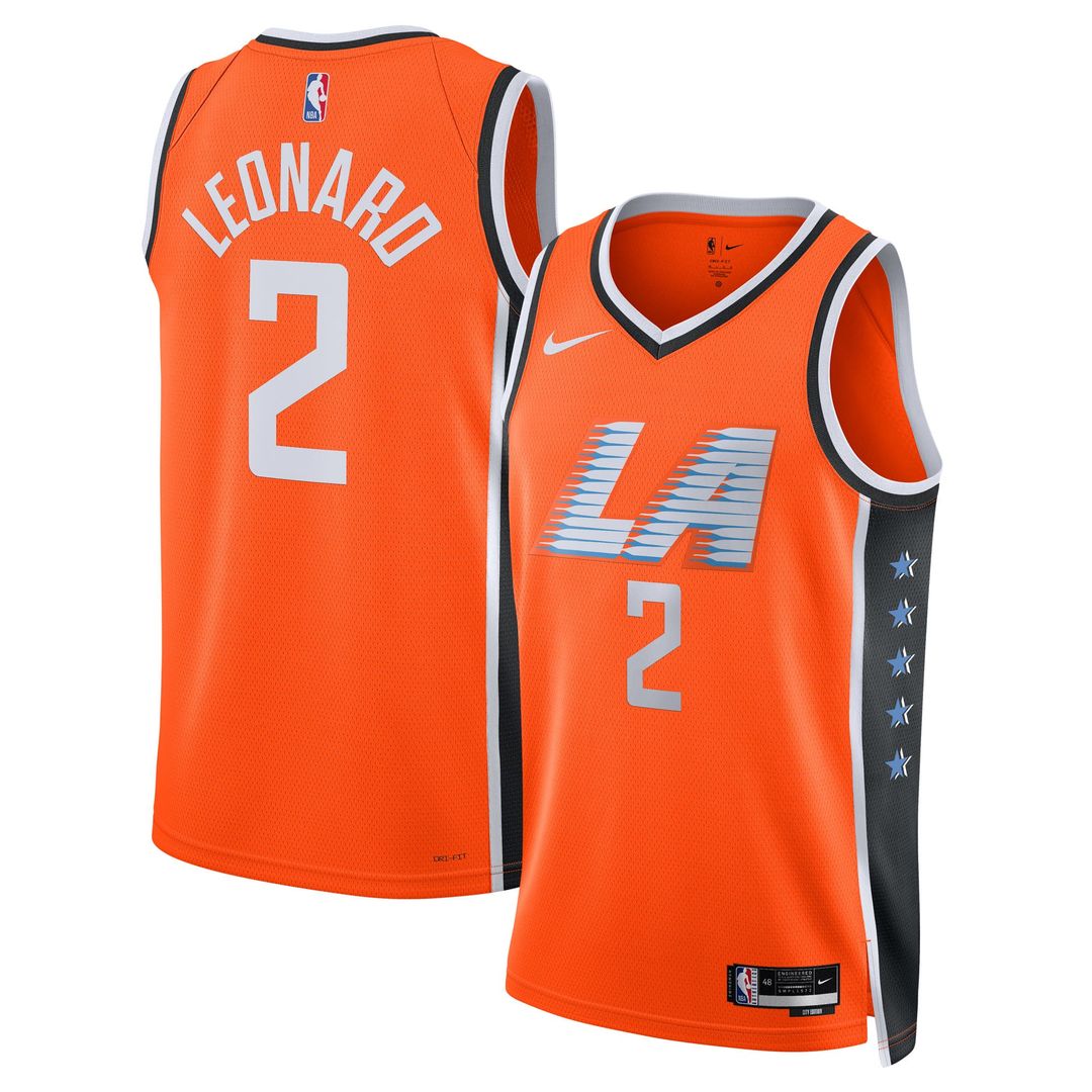 Kawhi Leonard | LA Clippers | Unisex 2025/26 Swingman Jersey - Orange - City Edition