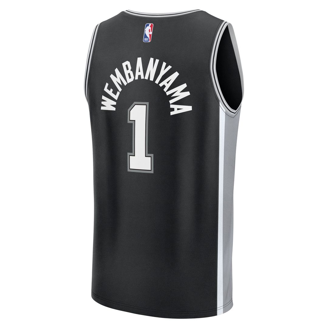Victor Wembanyama | San Antonio Spurs | Youth Fast Break Replica Player Jersey - Icon Edition - Black
