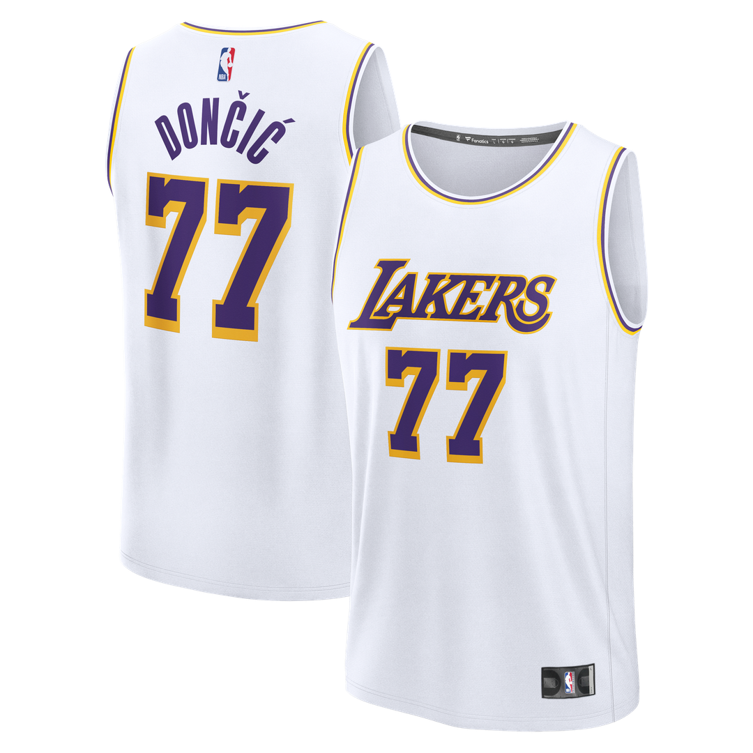 Luka Doncic | Los Angeles Lakers | Youth Fast Break Replica Jersey - White - Association Edition
