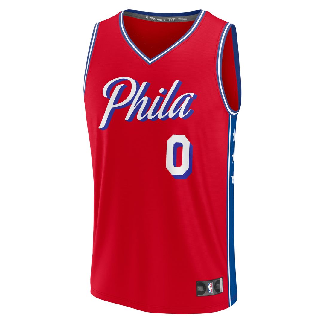 Tyrese Maxey | Philadelphia 76ers | Youth Fast Break Player Jersey - Statement Edition - Red