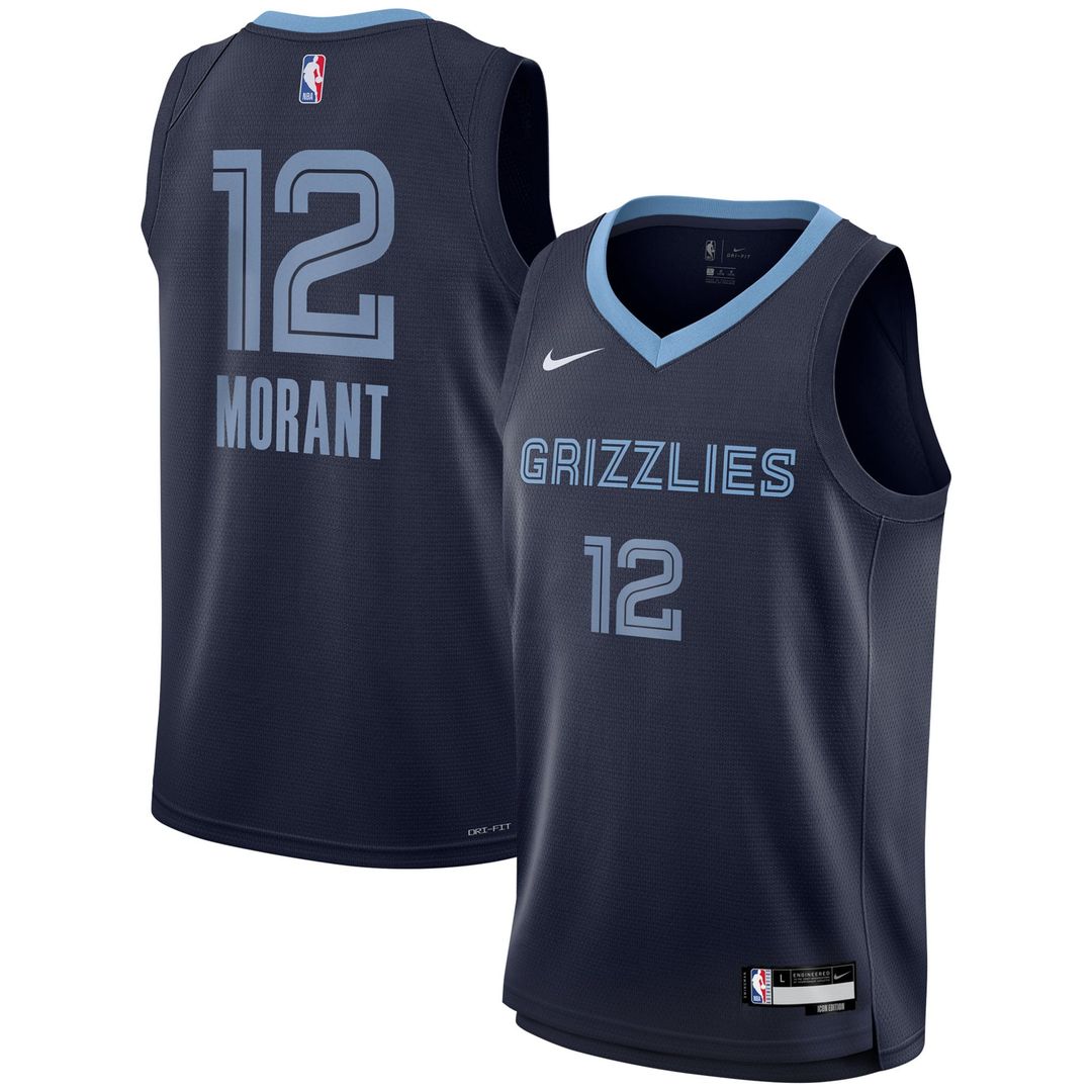 Ja Morant | Memphis Grizzlies | Youth Swingman Jersey - Icon Edition - Navy