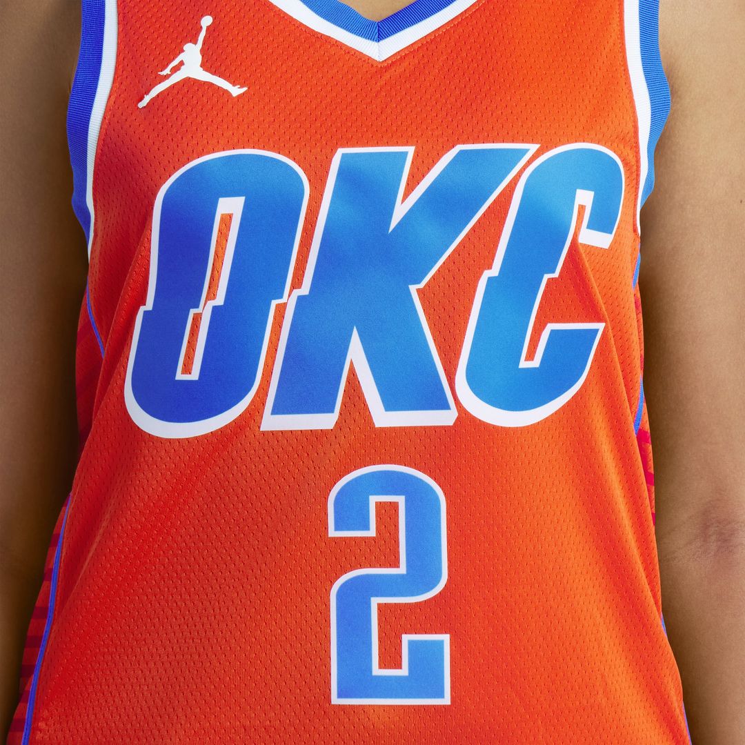 Shai Gilgeous-Alexander | Oklahoma City Thunder | Unisex Swingman Jersey - Statement Edition - Orange