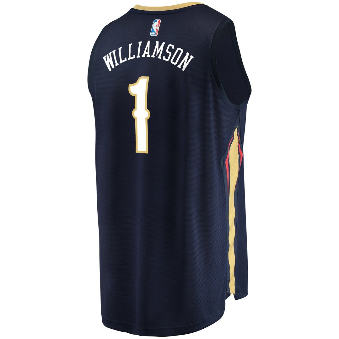 Zion Williamson | New Orleans Pelicans | Youth Replica Fast Break Jersey Navy - Icon Edition