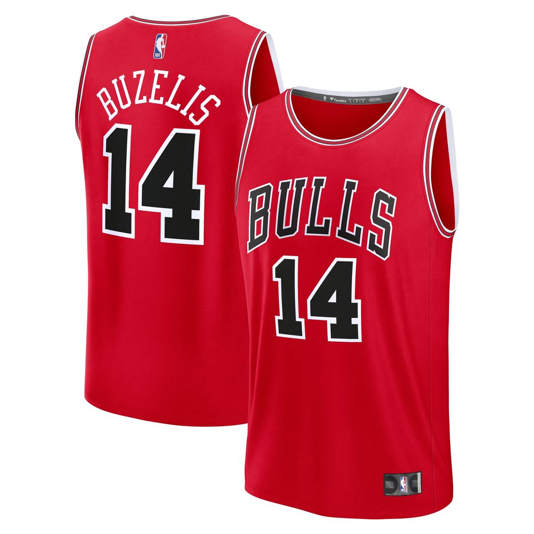 Matas Buzelis | Chicago Bulls | Youth Fast Break Replica Player Jersey - Icon Edition - Red