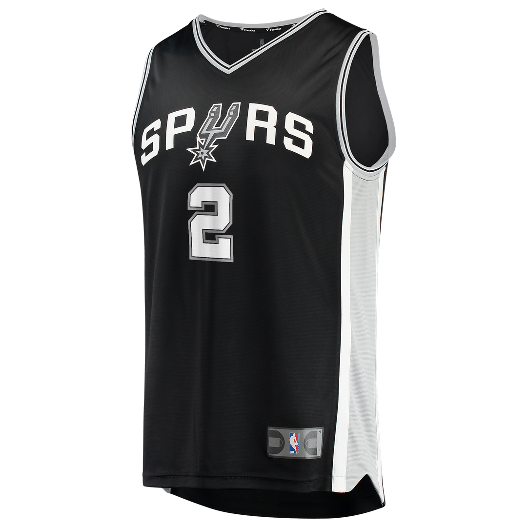 Dylan Harper | San Antonio Spurs | 2026 NBA Finals Patch Fast Break Jersey - Icon Edition - Black