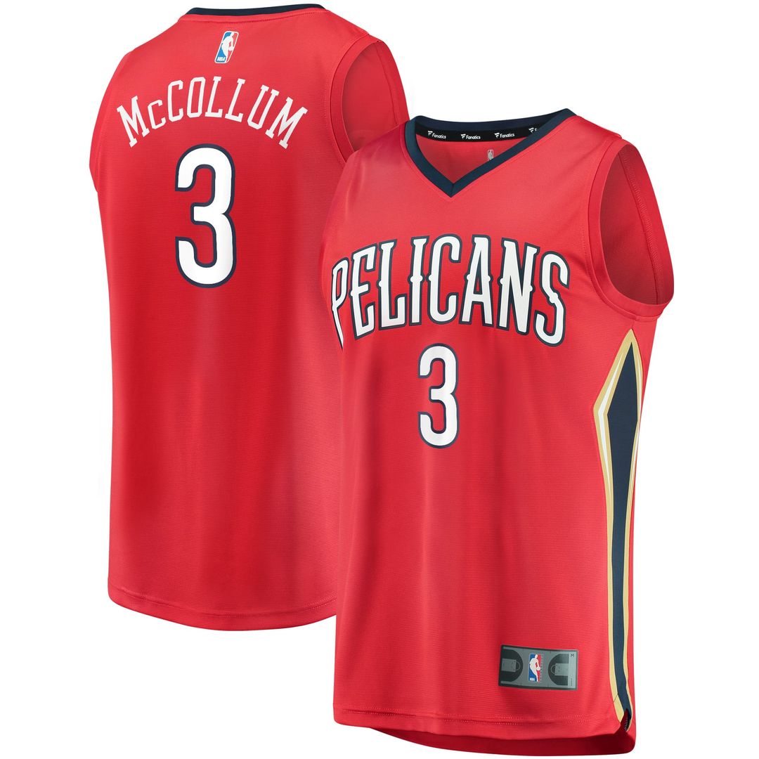 C.J. McCollum | New Orleans Pelicans | Youth Fast Break Replica Player Jersey Red - Statement Edition