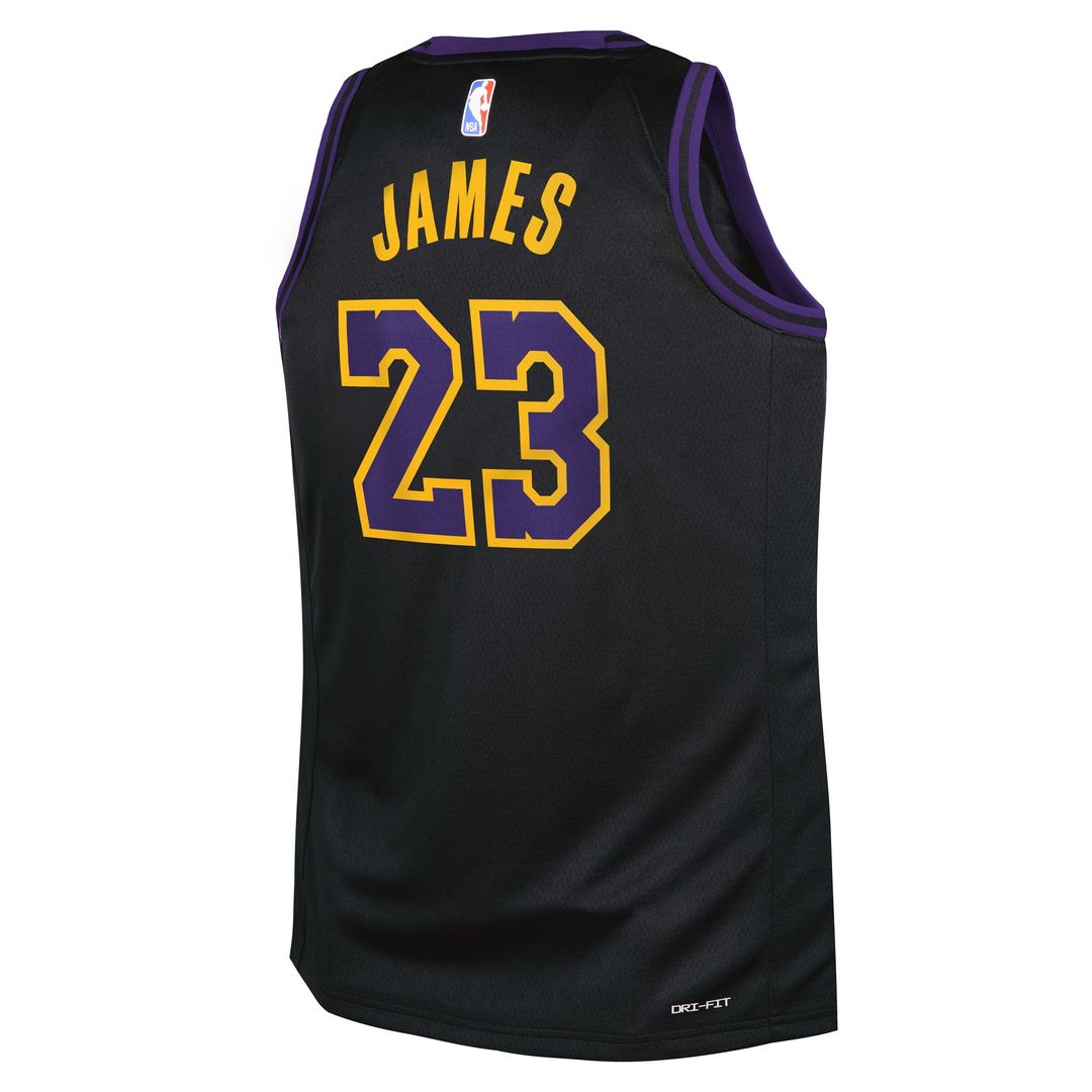 LeBron James | Los Angeles Lakers | Youth 2025/26 City Edition Swingman Jersey - Black