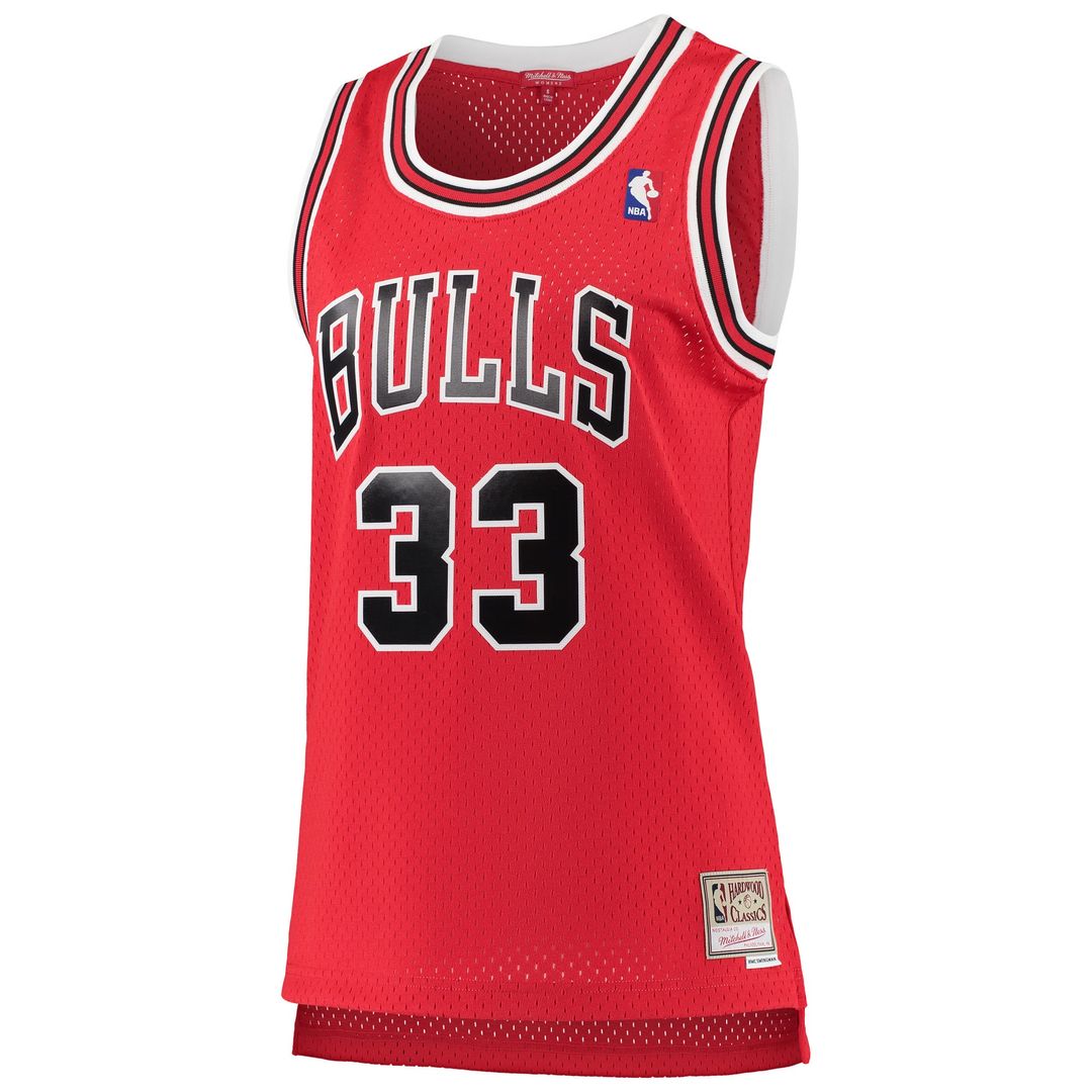Scottie Pippen | Chicago Bulls | Women's 1997/98 Hardwood Classics Swingman Jersey - Red