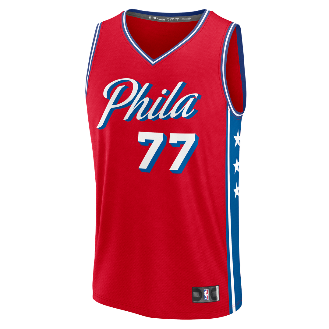 VJ Edgecombe | Philadelphia 76ers | Fast Break Replica Player Jersey - Statement Edition - Red