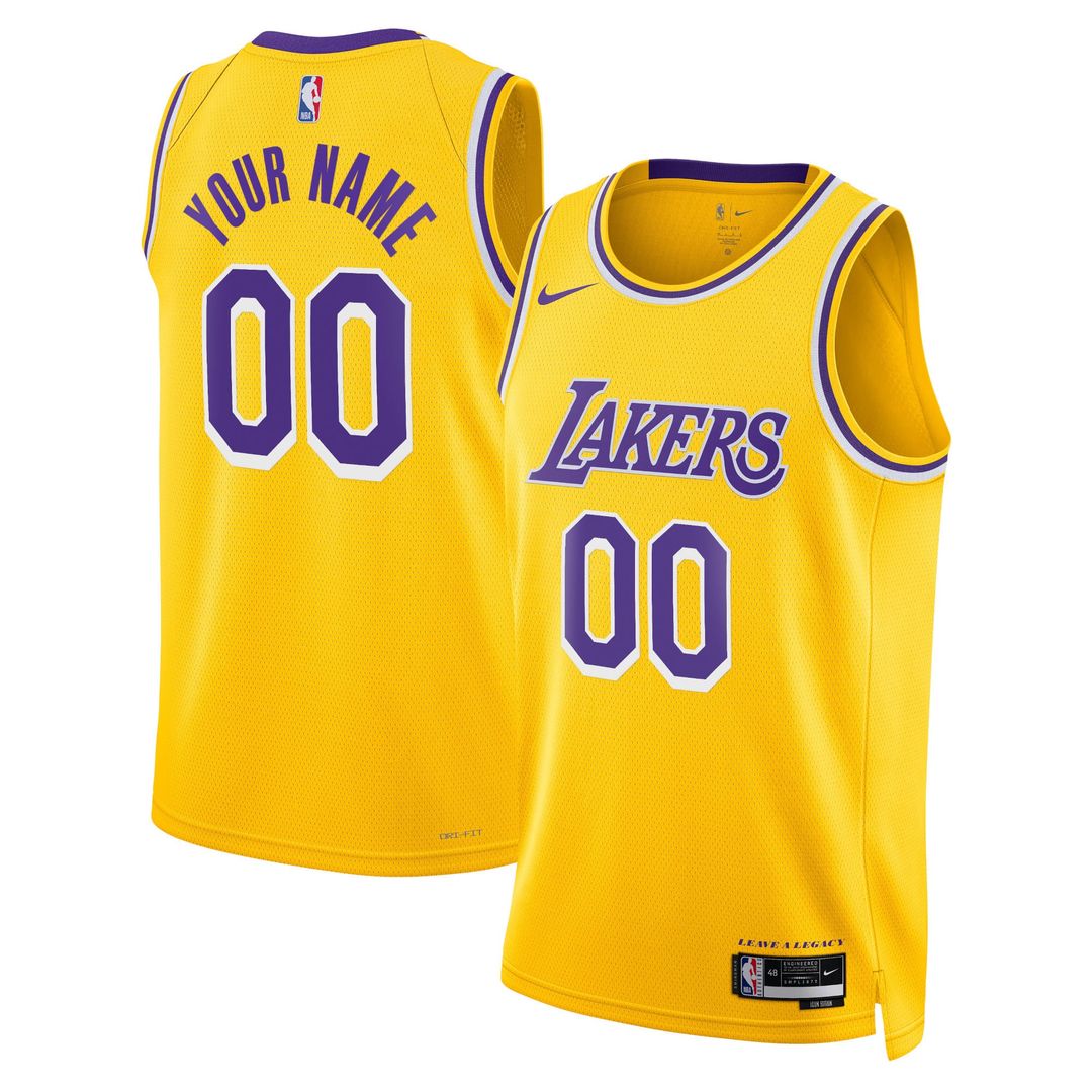 Los Angeles Lakers | Unisex Swingman Custom Jersey Gold - Icon Edition