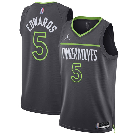 Anthony Edwards | Minnesota Timberwolves | Unisex Swingman Jersey - Statement Edition - Charcoal