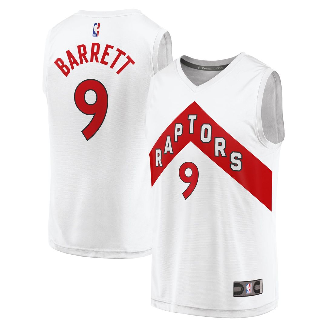 RJ Barrett | Toronto Raptors | Fast Break Player Jersey - Association Edition - White