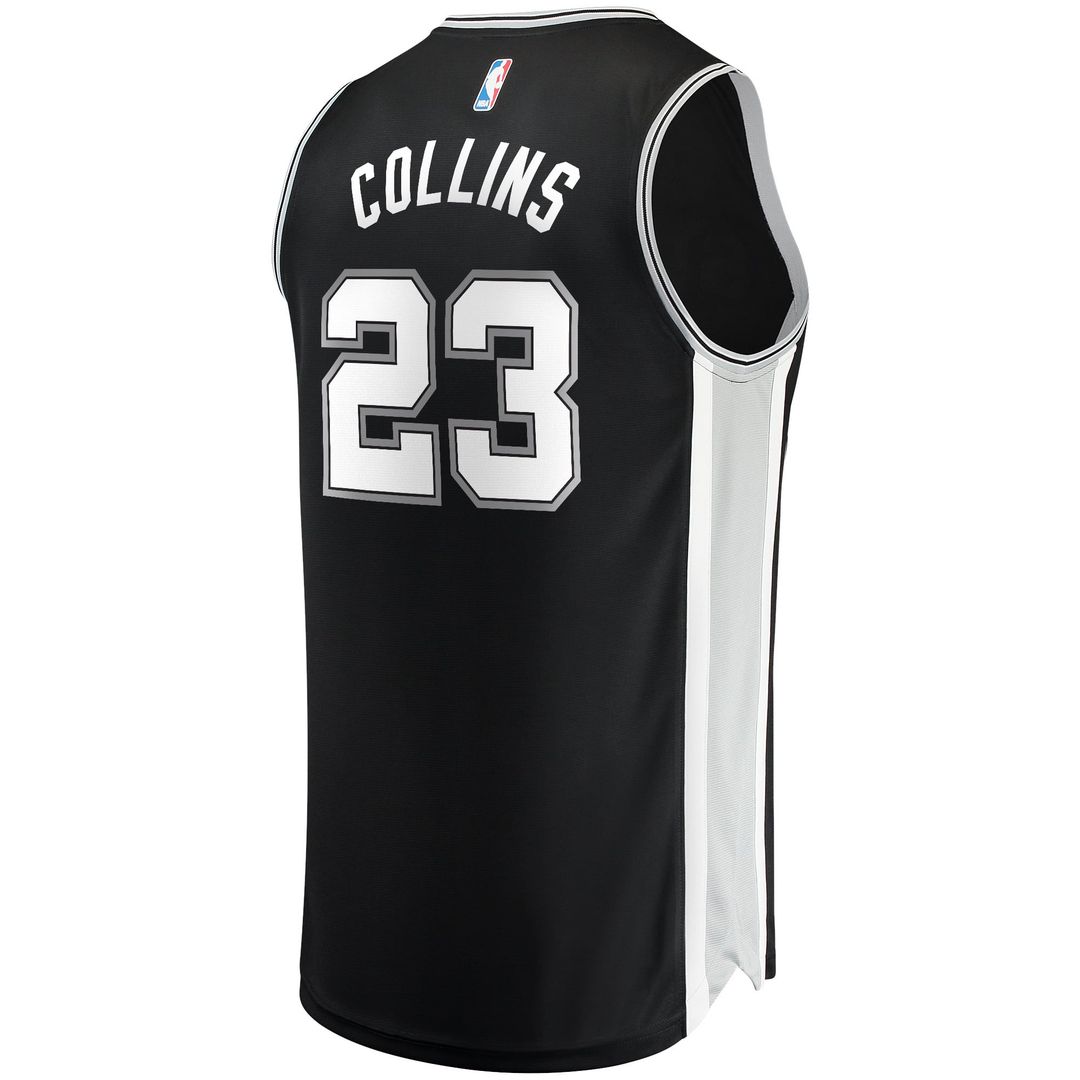 Zach Collins | San Antonio Spurs | Fast Break Replica Jersey - Icon Edition - Black
